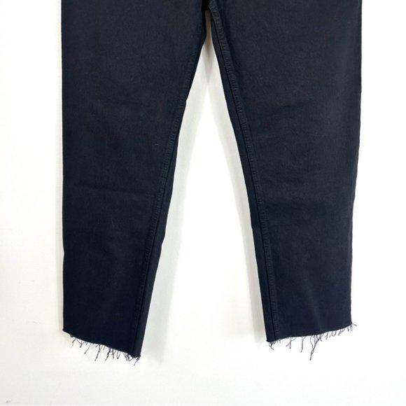 RE/DONE High Rise Stove Pipe In Jet Black Jeans Size 31 - Picture 5 of 8